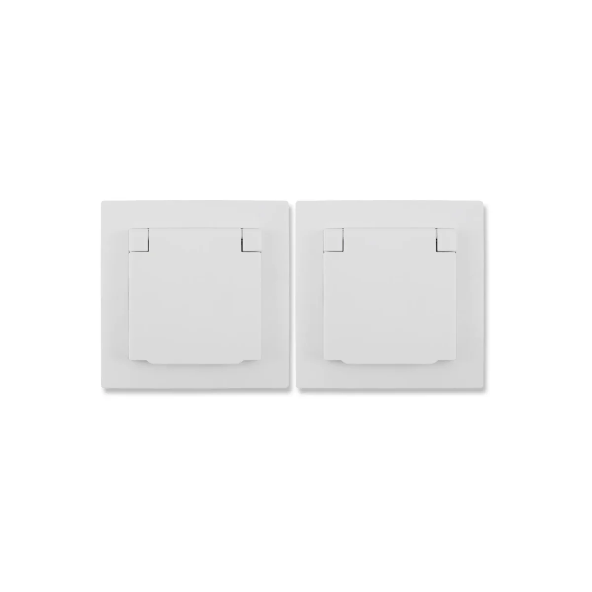 Schutzkontakt-Steckdose McPower "Flair", 250V~/16A, UP, IP44, weiß, 2er-Pack – Bild 1