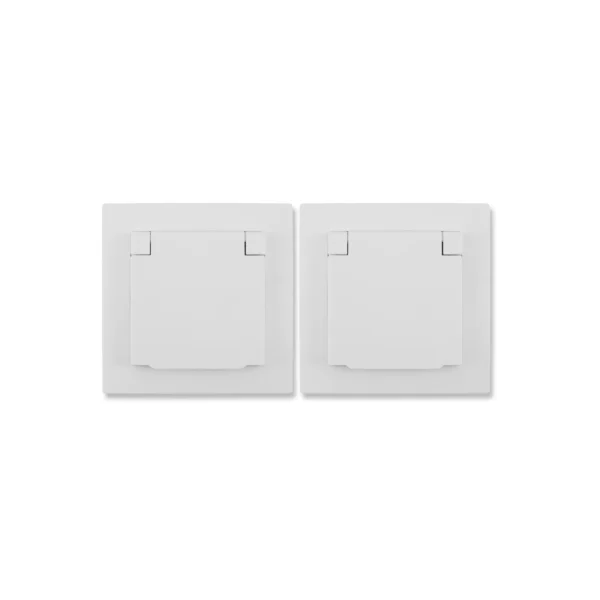 Schutzkontakt-Steckdose McPower "Flair", 250V~/16A, UP, IP44, weiß, 2er-Pack