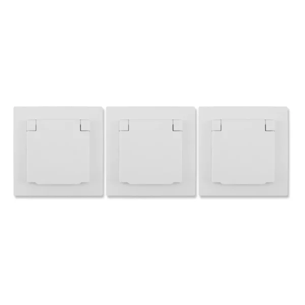 Schutzkontakt-Steckdose McPower "Flair", 250V~/16A, UP, IP44, weiß, 3er-Pack