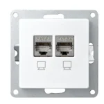 Netzwerk-Dose McPower "Flair" CAT6A, UP, weiß, vollgeschirmt