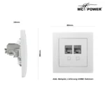 Netzwerk-Dose McPower "Flair" CAT6A, UP, weiß, vollgeschirmt – Bild 3