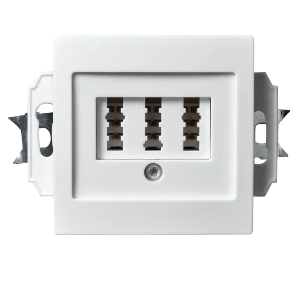TAE-NFN-Anschlussdose McPower "Flair" UP, weiß, 3x 6-polig
