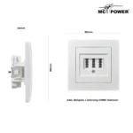 TAE-NFN-Anschlussdose McPower "Flair" UP, weiß, 3x 6-polig – Bild 3