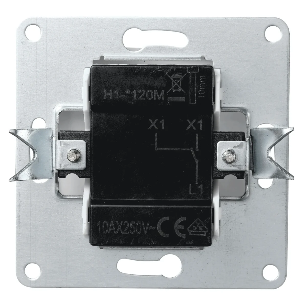 Wechselschalter McPower "Shallow" 250V~/10A, UP, Steckanschluss, weiß – Bild 3