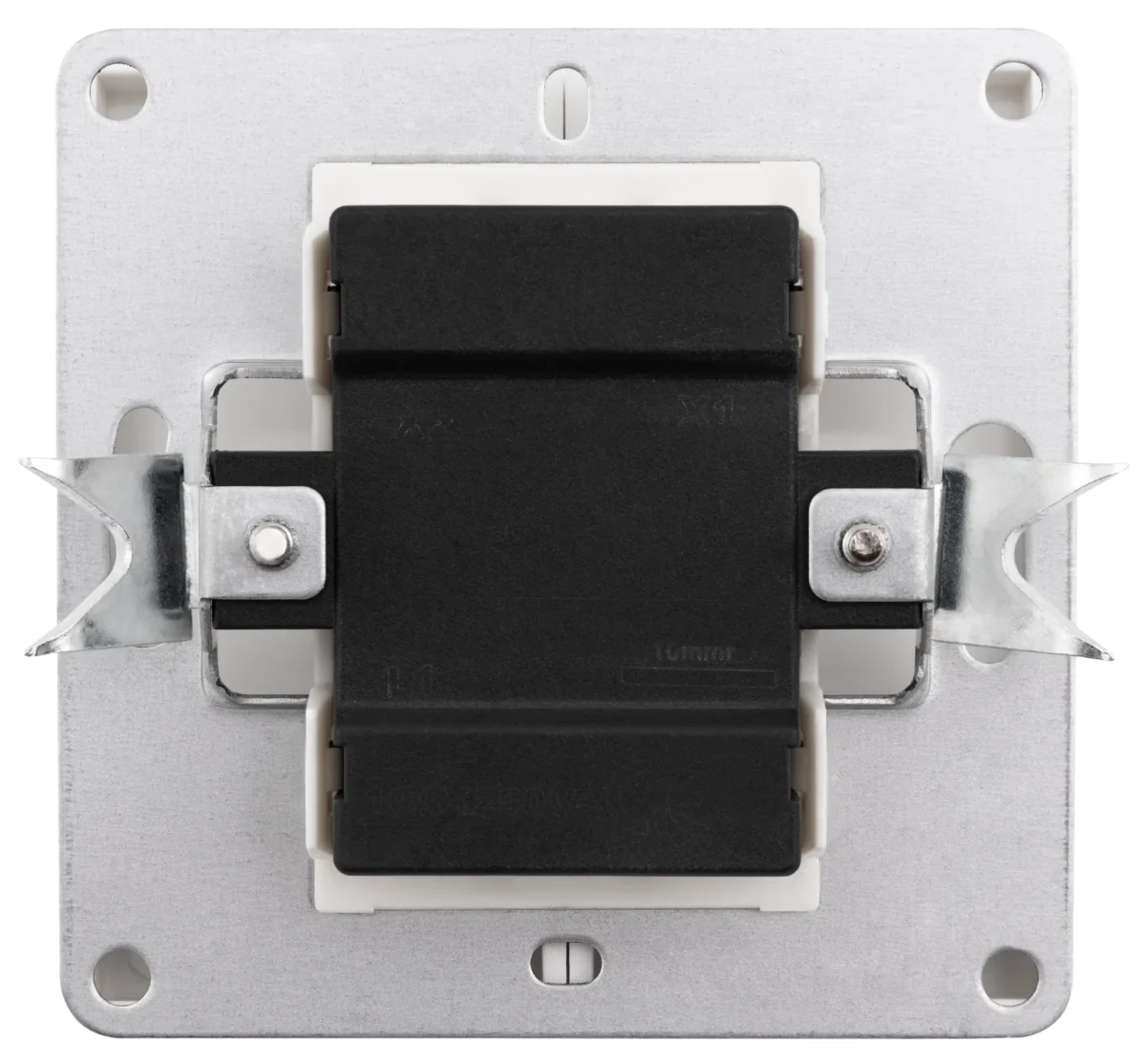 Serien-Schalter McPower "Shallow" 2-fach, 250V~/10A, UP, Steckanschluss, weiß – Bild 2