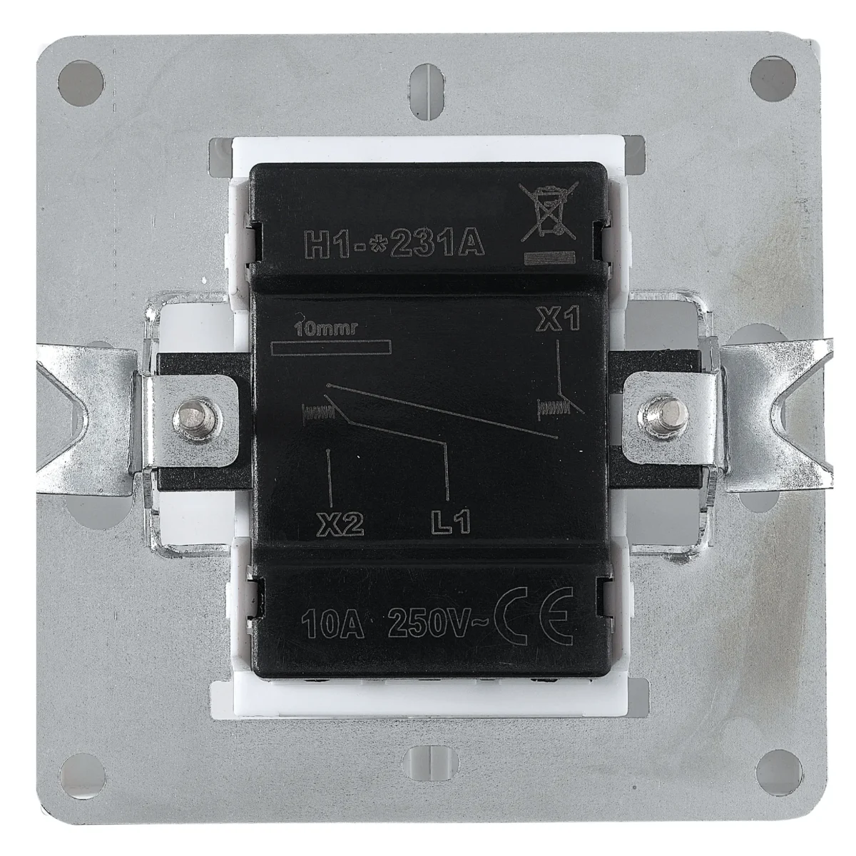 Jalousie-Taster McPower "Shallow" 250V~/10A, UP, Steckanschluss, weiß – Bild 2