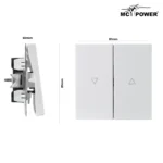 Jalousie-Taster McPower "Shallow" 250V~/10A, UP, Steckanschluss, weiß – Bild 3