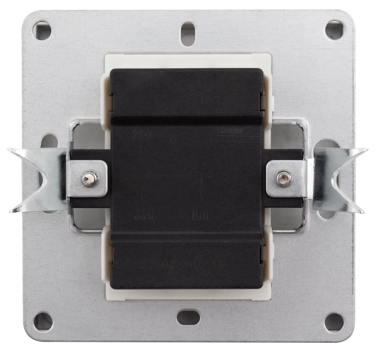 Wechselschalter McPower "Shallow" 250V~/10A, UP, Steckanschluss, anthrazit – Bild 2