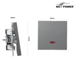 Schalter McPower "Shallow" 250V~/10A, UP, Orientierungsleuchte, Steckanschluss, anthrazit – Bild 3