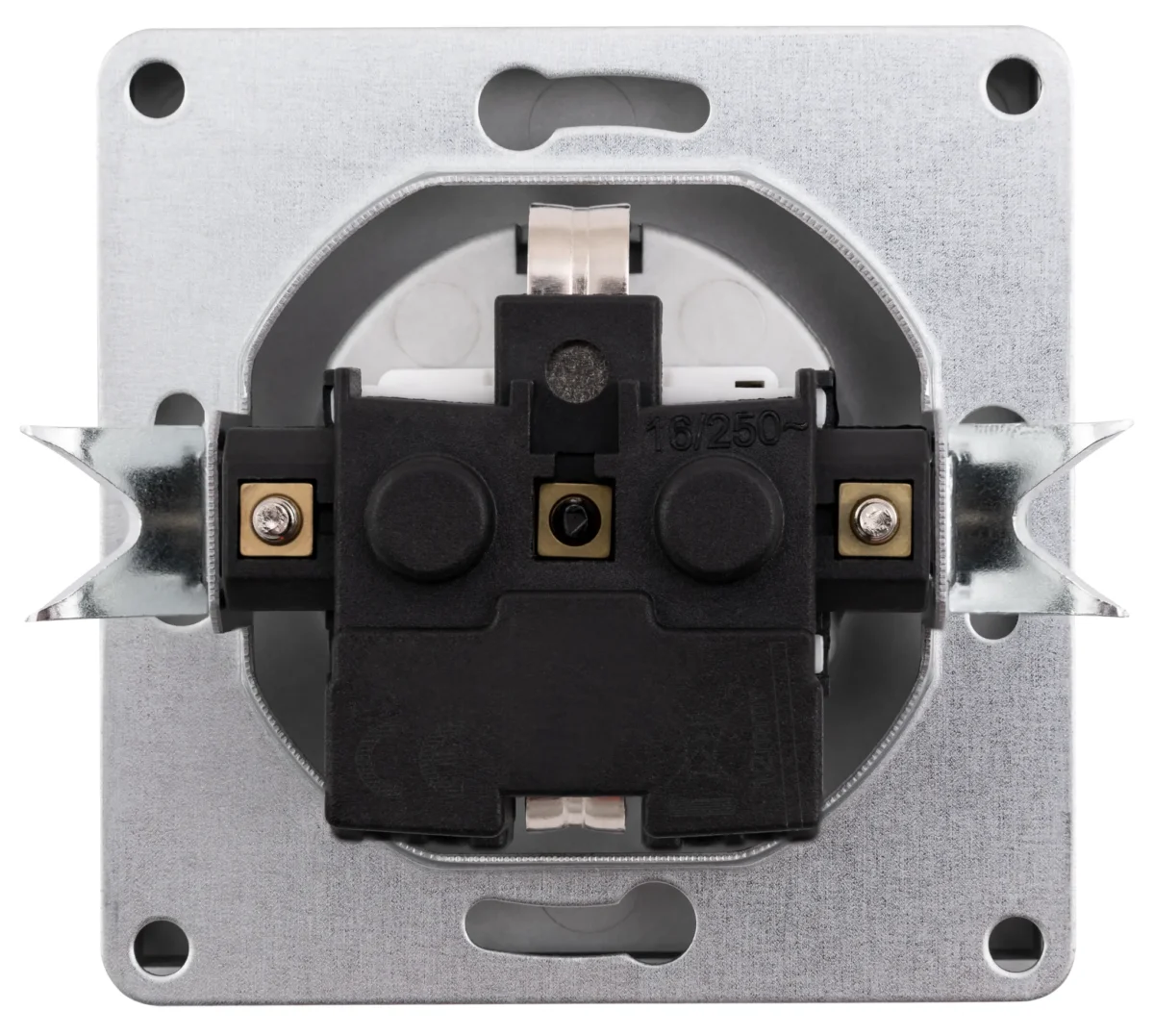 Schutzkontakt-Steckdose McPower "Shallow" 250V~/16A, Steckanschluss, anthrazit – Bild 2