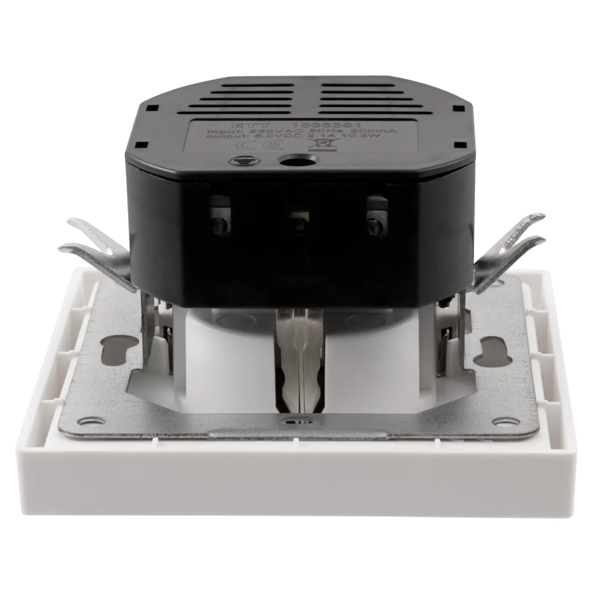 Schutzkontakt-Steckdose McPower "Shallow" 2xUSB-A - 5V/2,1A – Bild 3