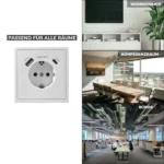 Schutzkontakt-Steckdose McPower "Shallow" 1x USB-C - 18W Quickcharge - 1x USB-A – Bild 5