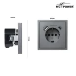 Schutzkontakt-Steckdose McPower "Shallow" 1x USB-C - 18W Quickcharge - 1x USB-A – Bild 3