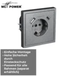 Schutzkontakt-Steckdose McPower "Shallow" 1x USB-C - 18W Quickcharge - 1x USB-A – Bild 4