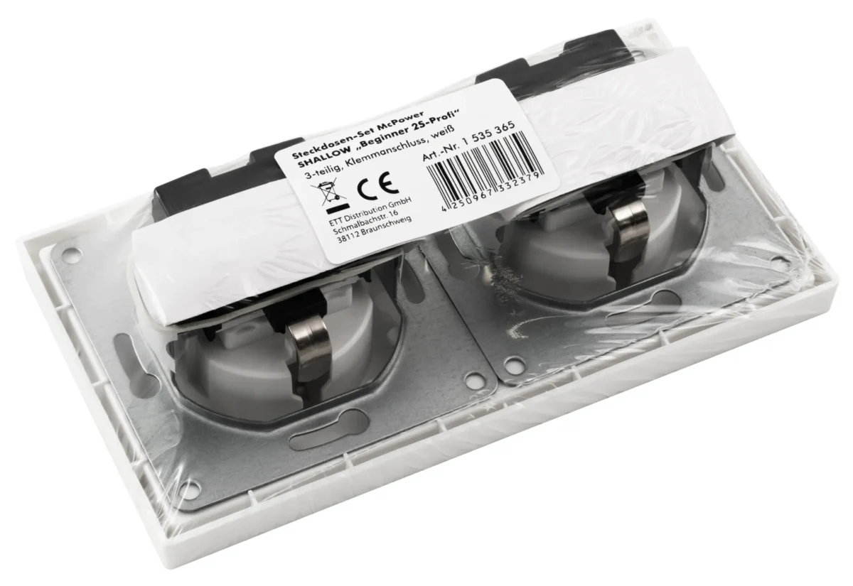 Steckdosen Set McPower Shallow "Beginner 2S-Profi" 3-teilig, Steckanschluss – Bild 4