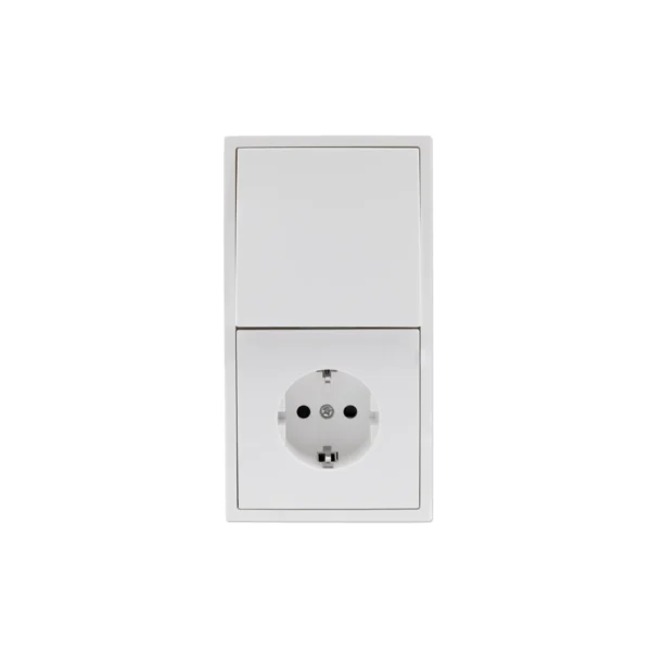 Schalter und Steckdosen Set McPower Shallow "Tür 2-fach Profi" 3-teilig, Steckanschluss