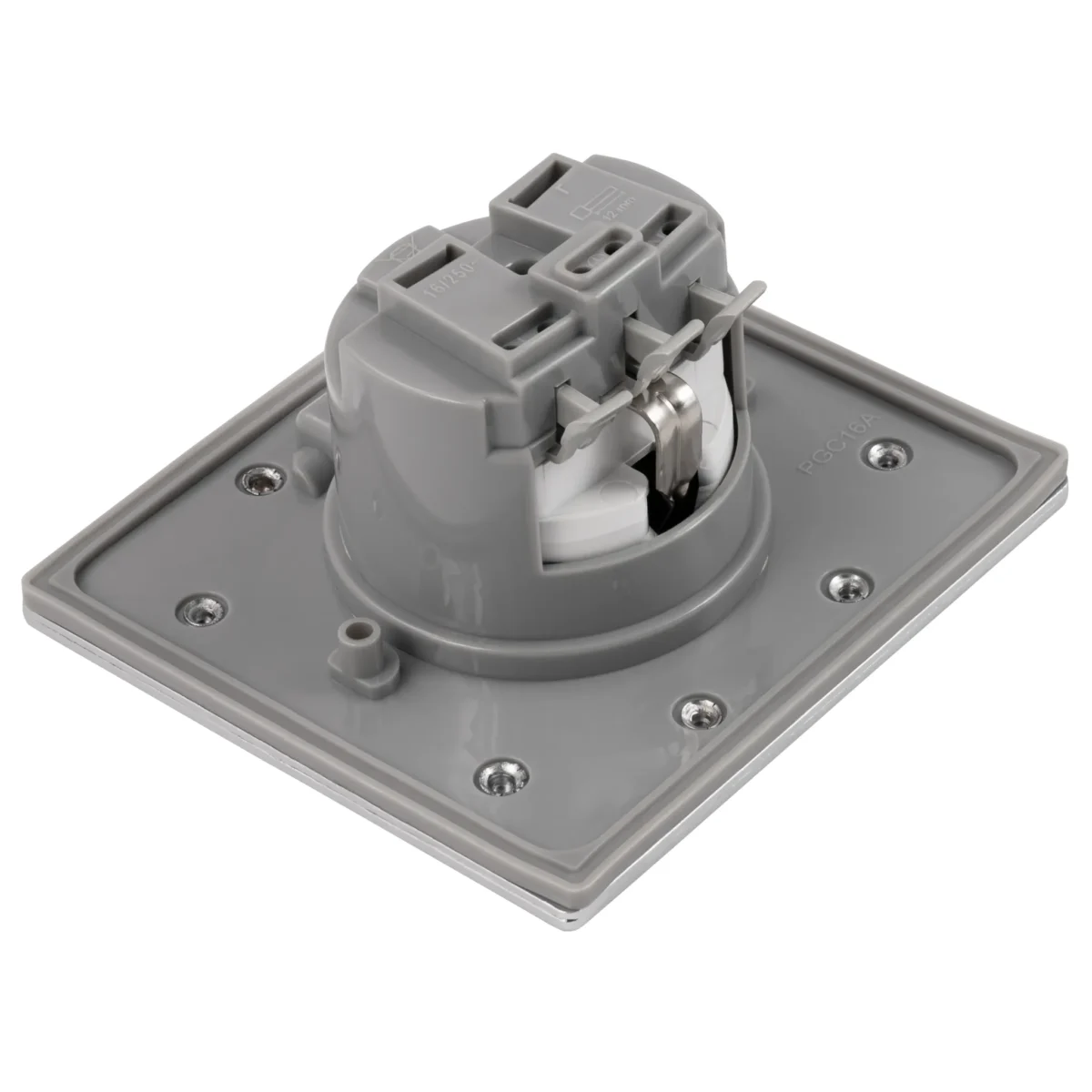 Boden Einbausteckdose, IP44, Edelstahl, 3680W – Bild 5