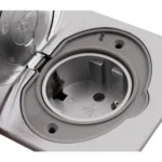 Boden Einbausteckdose, IP44, Edelstahl, 3680W, incl. Gerätedose Winddicht – Bild 2