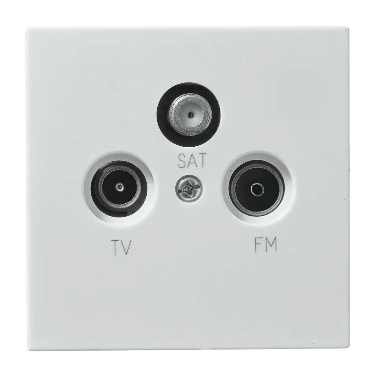Antennendose McPower "Shallow" für TV, Radio und Sat, UP, weiß – Bild 1