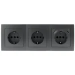 Steckdosenblock McPower "Flair" anthrazit, 3-fach Schutzkontakt + USB-C / USB-A – Bild 2