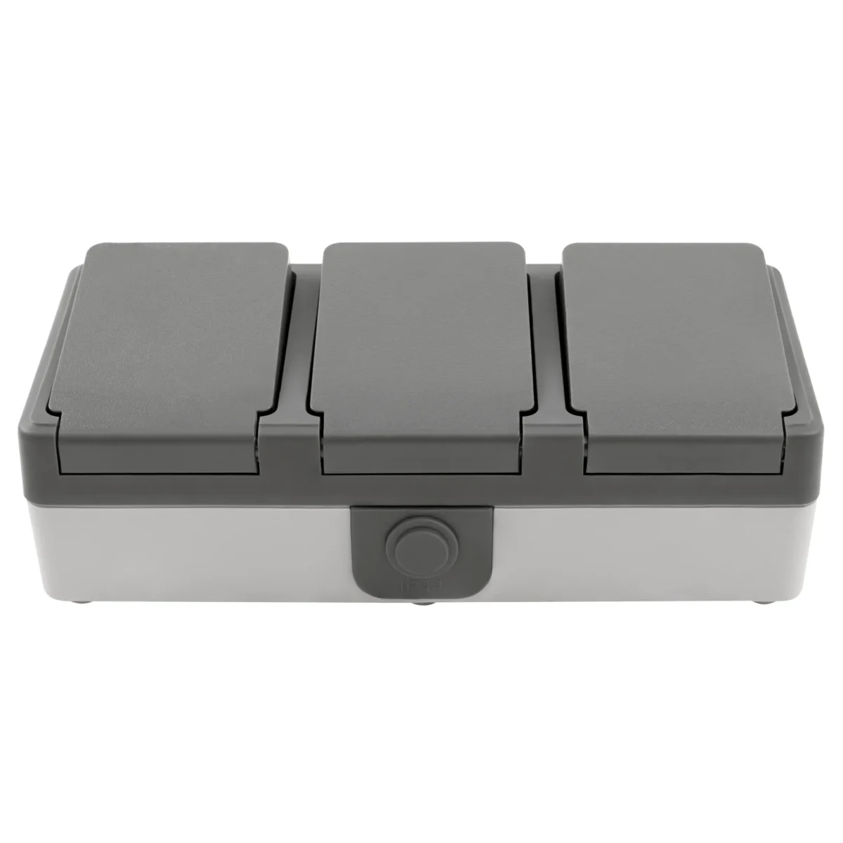 Feuchtraum Dreifach-Steckdose McPower "Secure", 250V~/16A, IP44, AP, grau – Bild 2