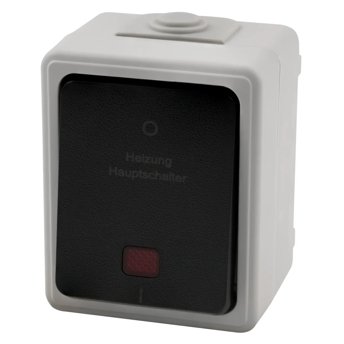 Feuchtraum Heizungs Hauptschalter McPower "Taff", 250V~/10A, IP44, AP, grau – Bild 1