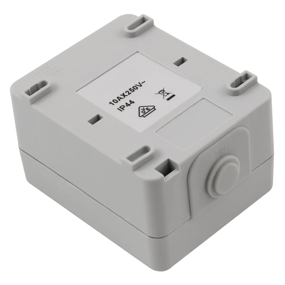 Feuchtraum Heizungs Hauptschalter McPower "Taff", 250V~/10A, IP44, AP, grau – Bild 3