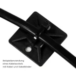 Kabelsockel McPower für Kabelbinder 30x30mm, schwarz, selbstklebend, 10er-Pack – Bild 4