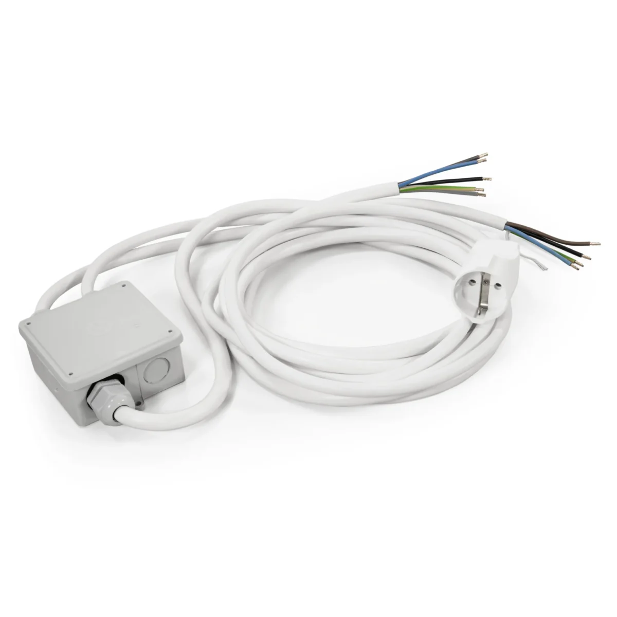 Küchenanschlussbox Powersplitter, 2/2/2m, vorverkabelt, reinweiß – Bild 1