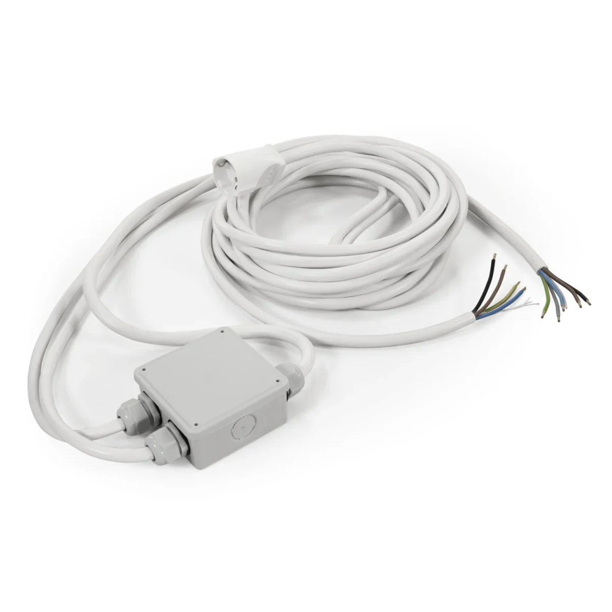 Küchenanschlussbox Powersplitter, 2/5/5m, vorverkabelt, reinweiß – Bild 1