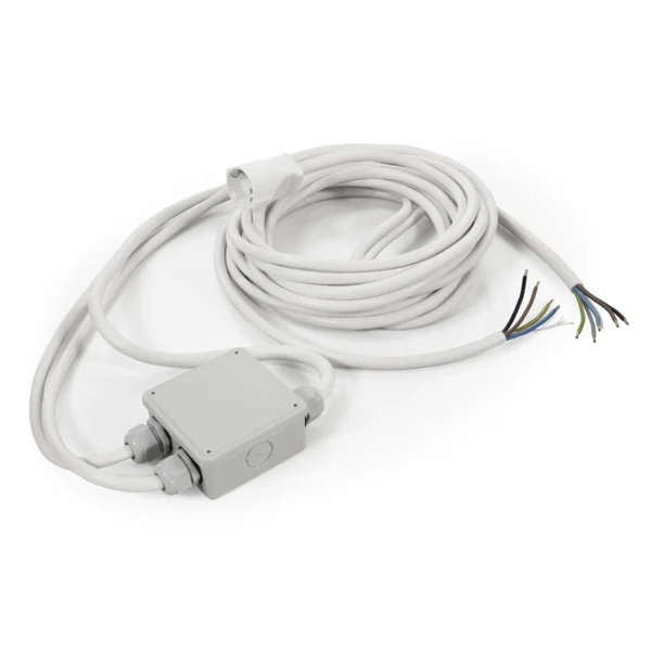 Küchenanschlussbox Powersplitter, 2/5/5m, vorverkabelt, reinweiß