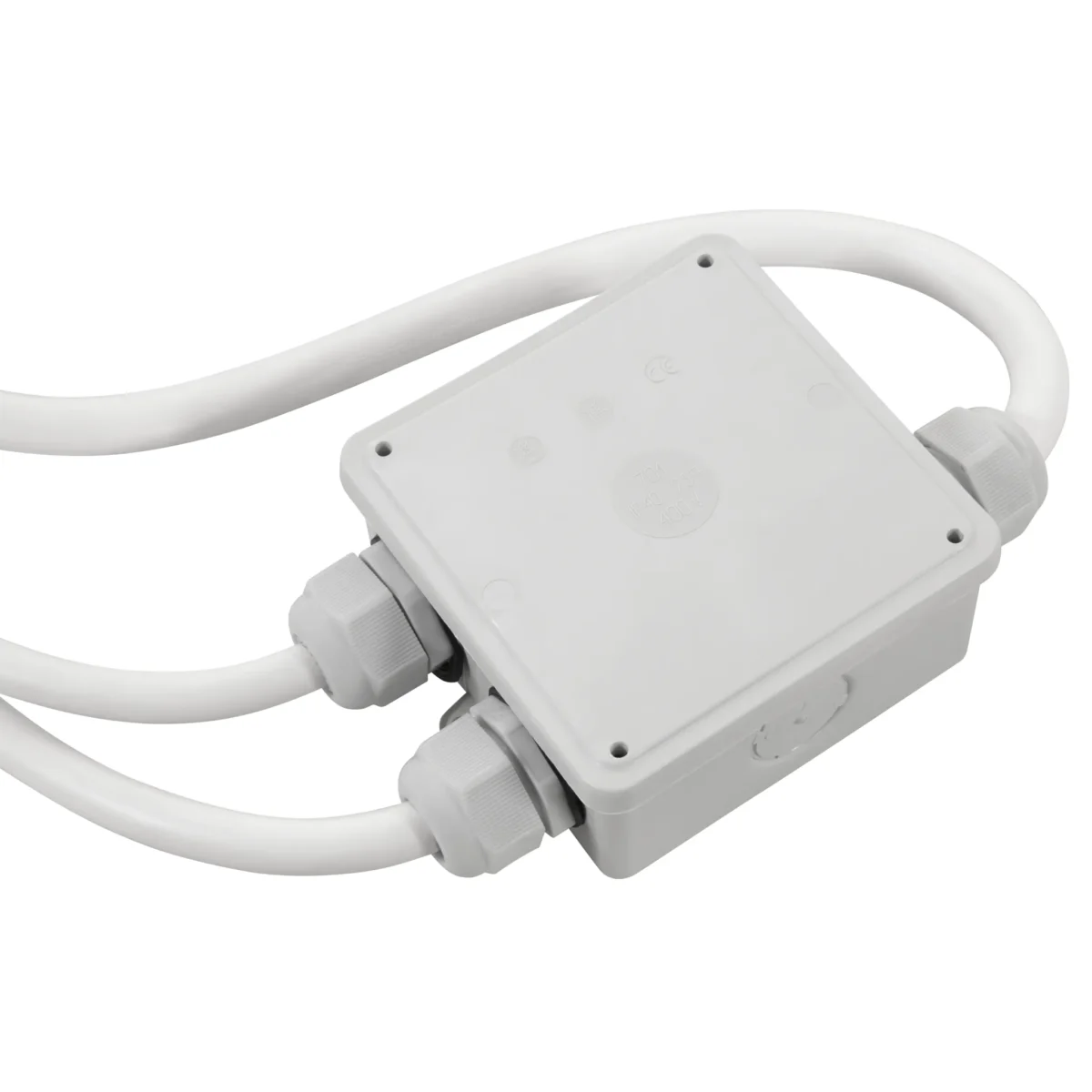 Küchenanschlussbox Powersplitter, 2/5/5m, vorverkabelt, reinweiß – Bild 2