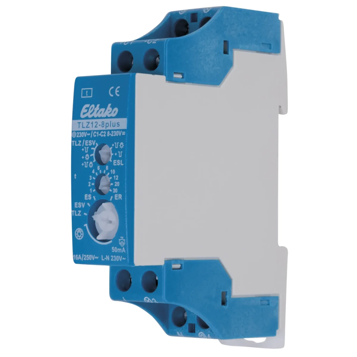 Treppenlicht-Zeitschalter Eltako TLZ12-8plus, 1 Schließer, 16A/250V AC, blau – Bild 3