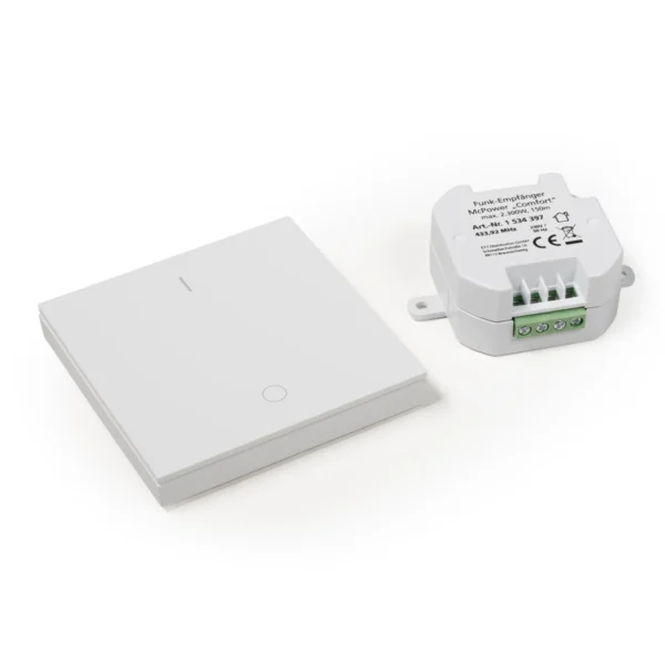 Funk-Schalter Set McPower "Comfort" Empfänger + Wandtaster, max. 2300W
