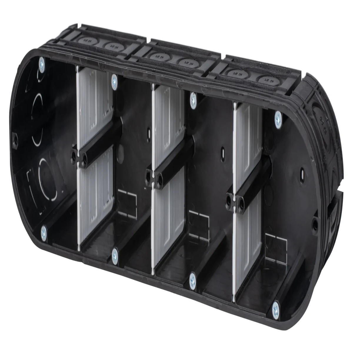 Unterputz-Gerätedose massiv, 4-fache Ausführung, 71x284x63mm, IP20, Ø60mm – Bild 1
