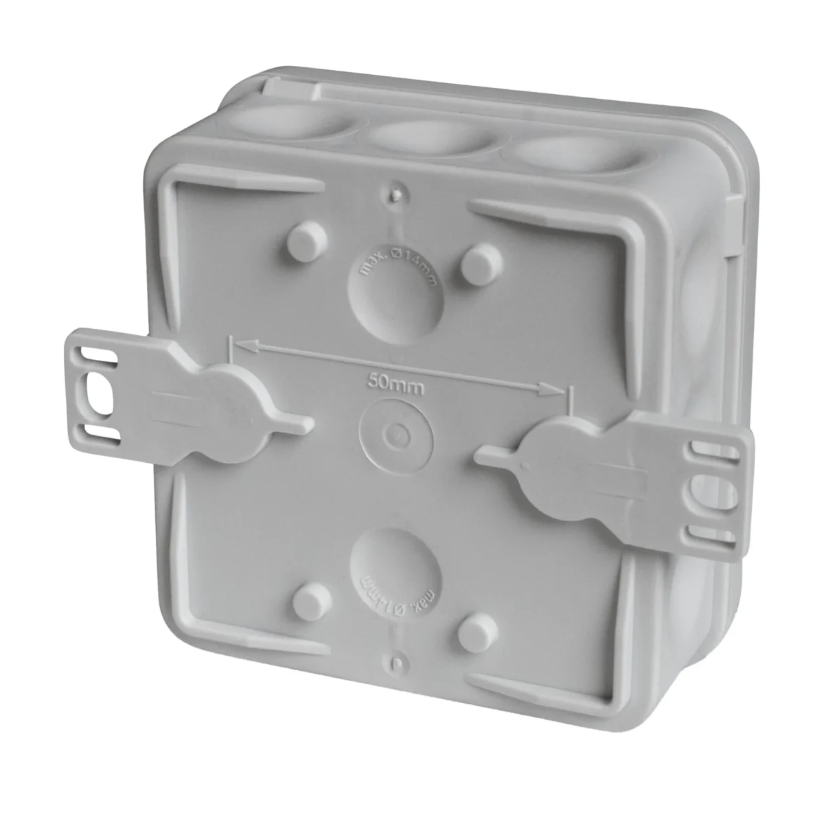 Feuchtraum-Abzweigkasten "E1200", 80x80x37mm, grau, Aufputz, IP55 – Bild 5