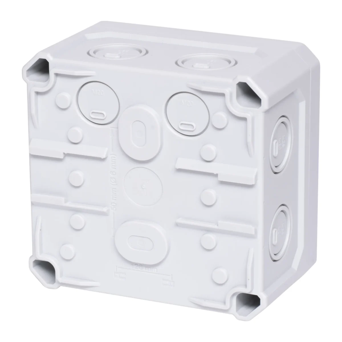 Feuchtraum-Abzweigkasten "NEPTUN Compact", 110x110x67mm, grau, Aufputz, IP66 – Bild 2