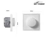 LED-Dimmer für elektronische Trafos McPower "Shallow" 250V~/300W, weiß – Bild 3