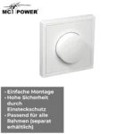 LED-Dimmer für elektronische Trafos McPower "Shallow" 250V~/300W, weiß – Bild 4