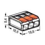 Compact-Verbindungsklemme WAGO, für alle Leiterarten, 3 Klemmstellen, 4mm² – Bild 6
