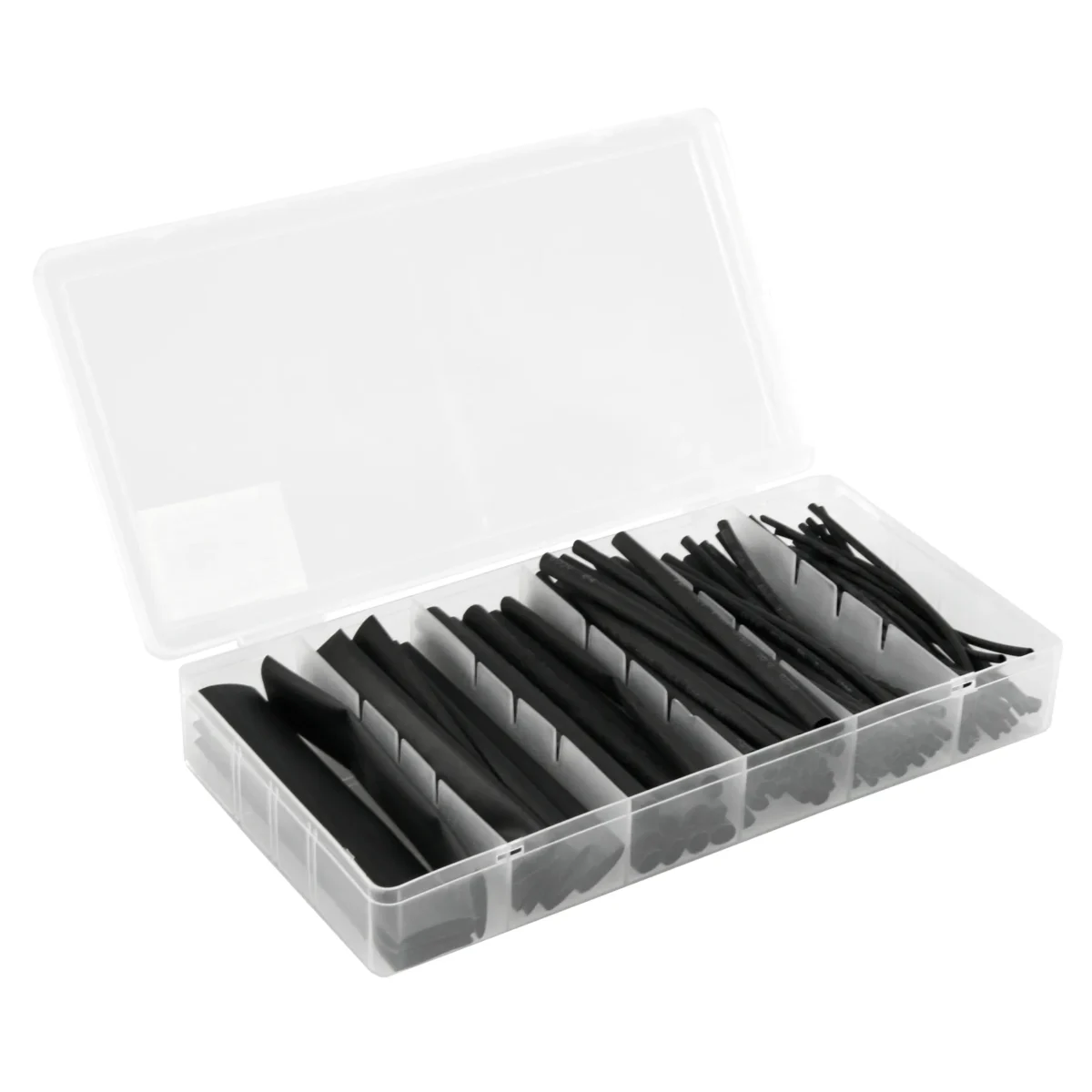 Schrumpfschlauch-Set McPower, 100-teilig in Sortimentsbox, schwarz – Bild 2