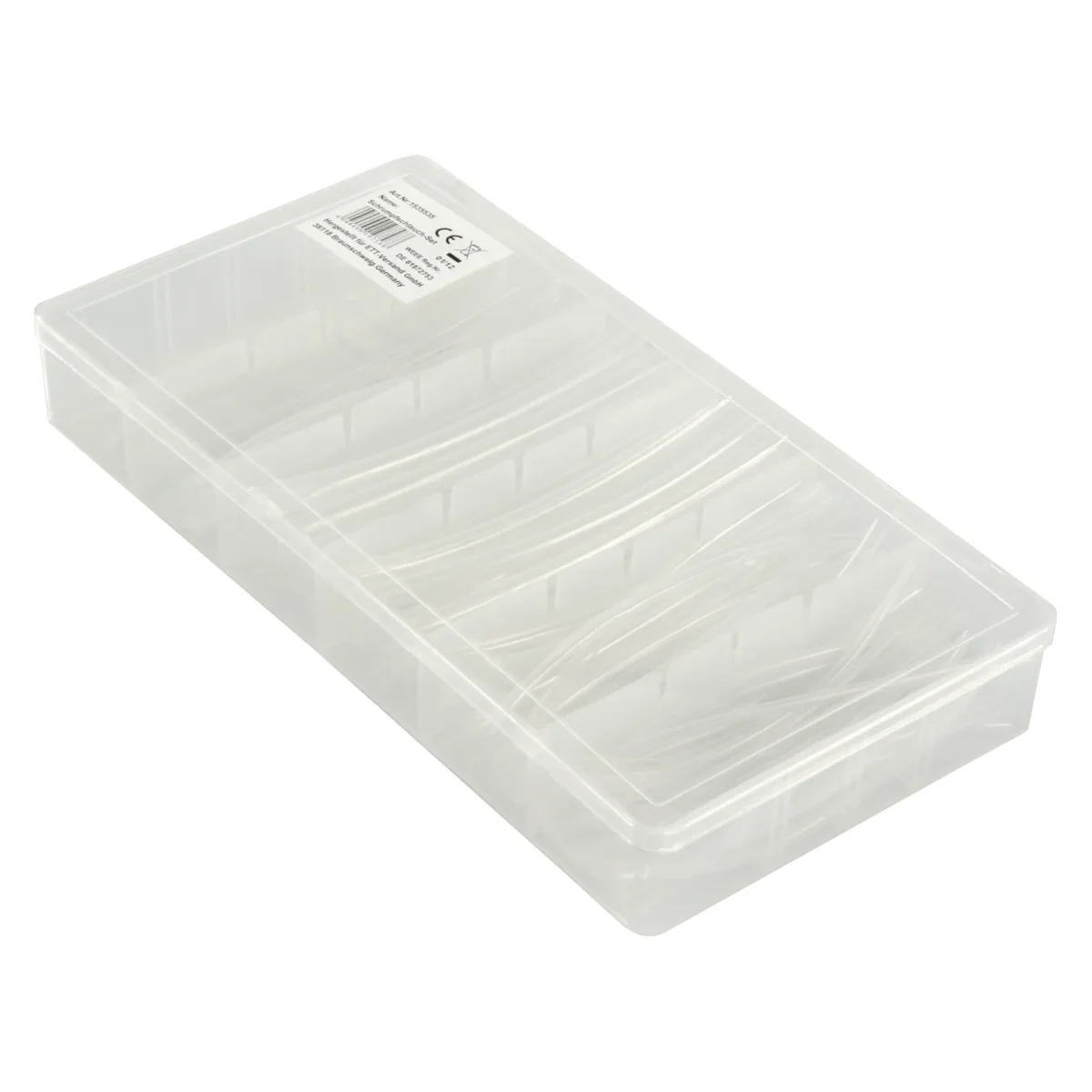 Schrumpfschlauch-Set McPower, 100-teilig in Sortimentsbox, transparent – Bild 2