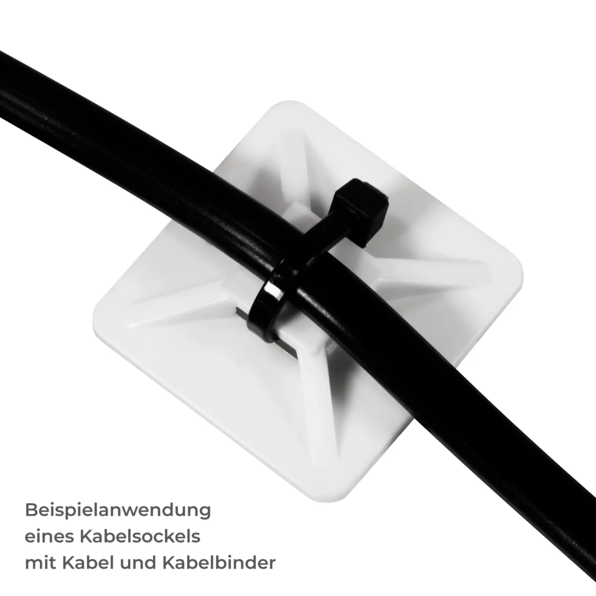 Kabelsockel McPower für Kabelbinder 20x20mm, selbstklebend, 10er-Pack – Bild 4