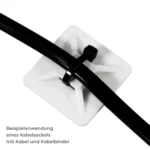 Kabelsockel McPower für Kabelbinder 20x20mm, selbstklebend, 10er-Pack – Bild 4