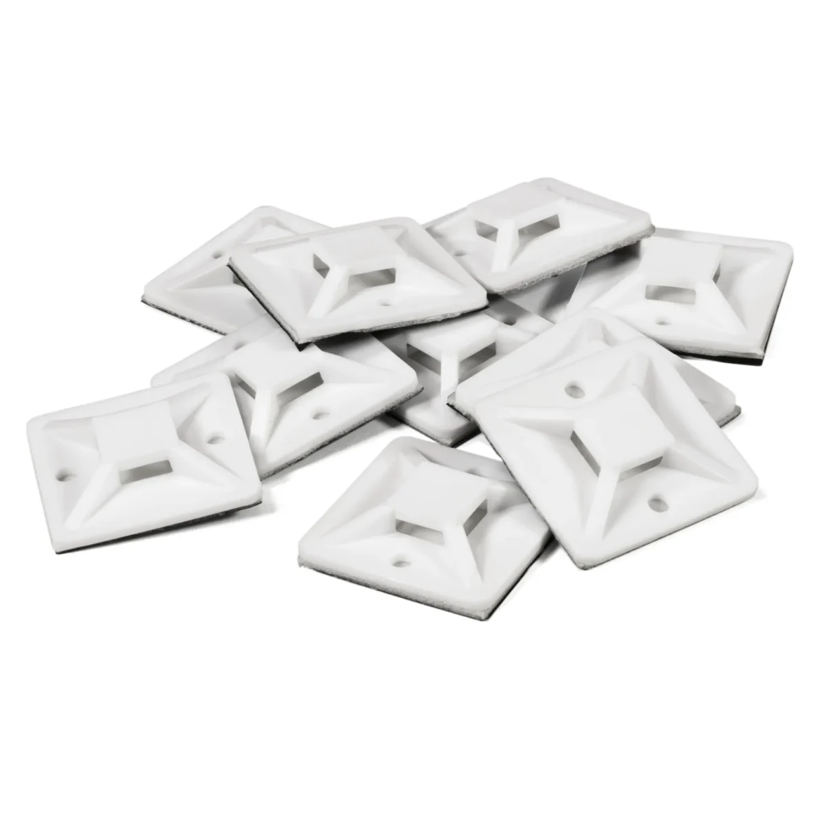 Kabelsockel McPower für Kabelbinder 30x30mm, selbstklebend, 10er-Pack – Bild 1