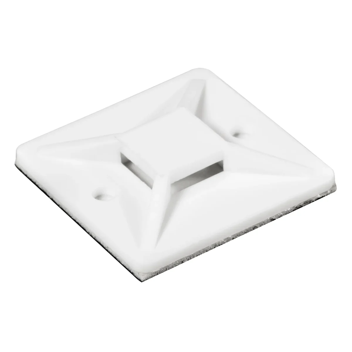Kabelsockel McPower für Kabelbinder 40x40mm, selbstklebend, 10er-Pack – Bild 2