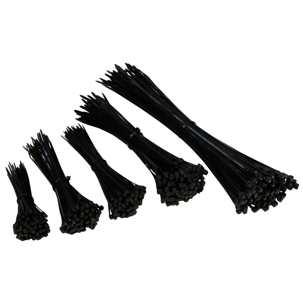 Kabelbinder Set McPower, 500er-Pack, schwarz, 5 Größen 100/140/160/200/300mm – Bild 1