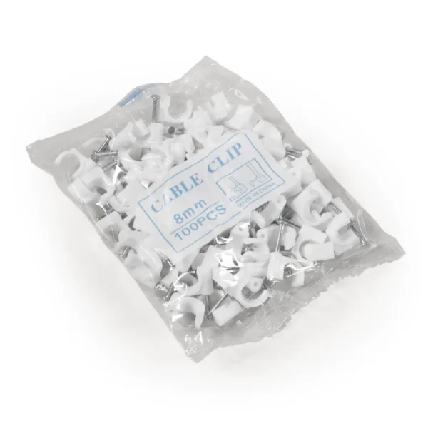 Kabelschelle McPower, 8mm, 100er-Pack, weiß