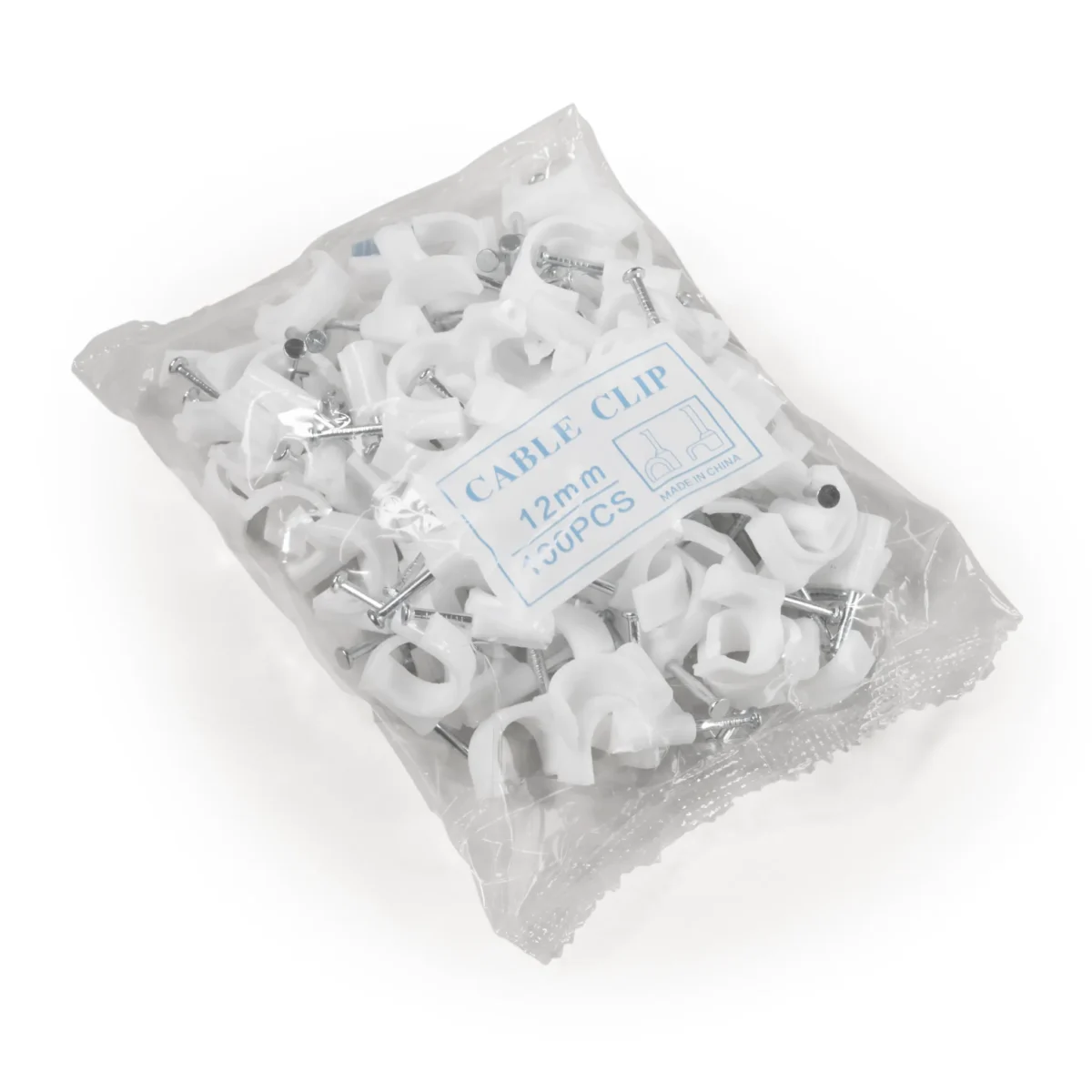 Kabelschelle McPower, 12mm, 100er-Pack, weiß – Bild 1