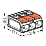 Compact-Verbindungsklemme WAGO, für alle Leiterarten, 3 Klemmstellen, 6mm² – Bild 6